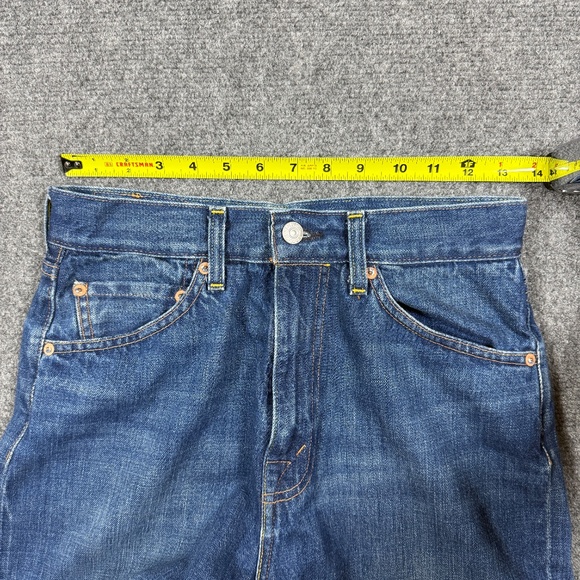 LEVIS 701 Big E Selvedge Denim Jeans Womens Size 28 LVC Rivets Capri 098 - Picture 6 of 16